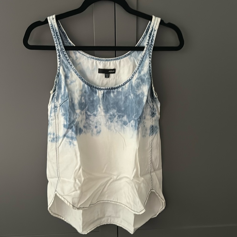 Aqua Chambray/Bleached Tank